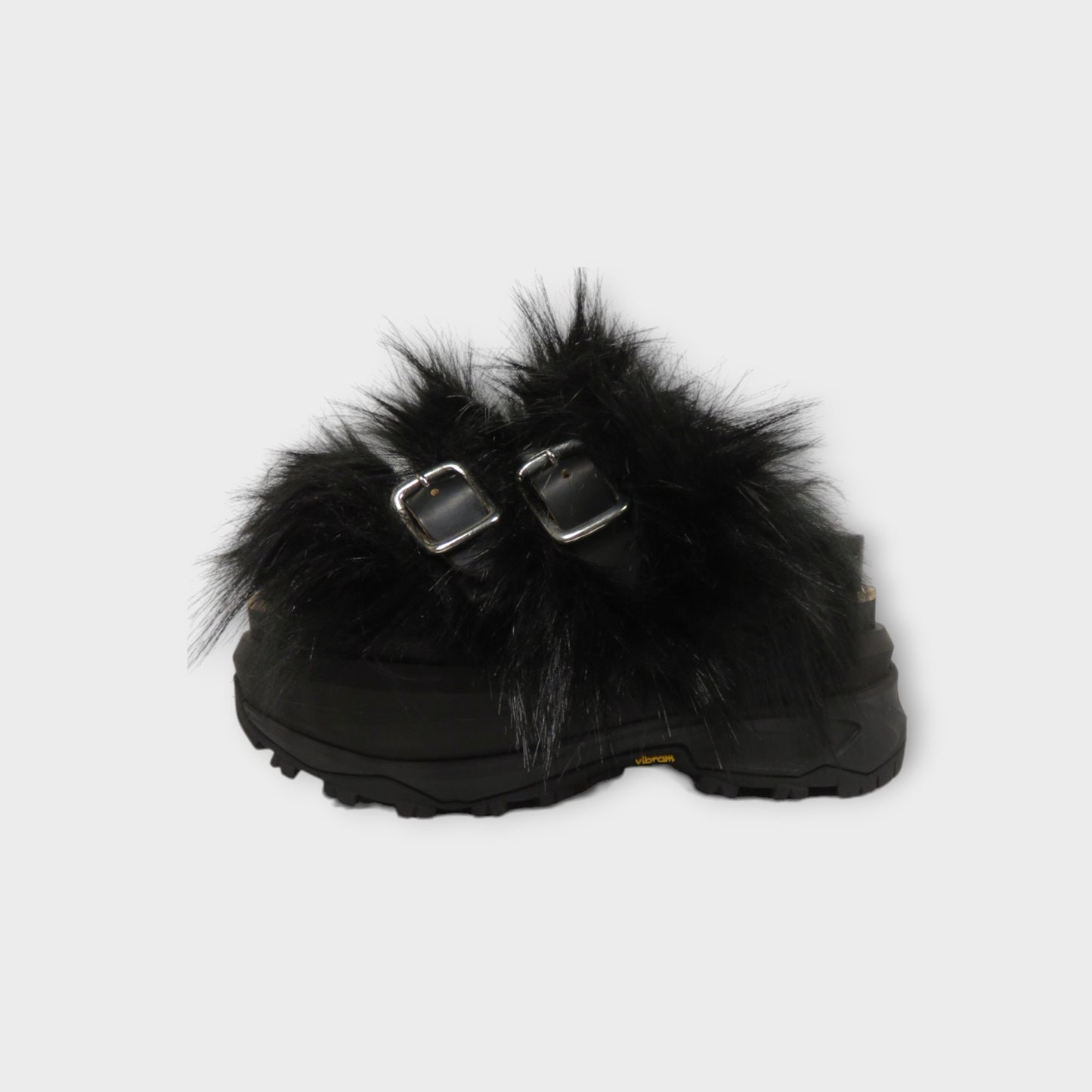 sacai Faux Fur Sandals