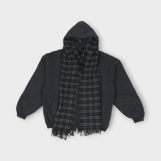 BALENCIAGA Scarf Zip-Up Hoodie