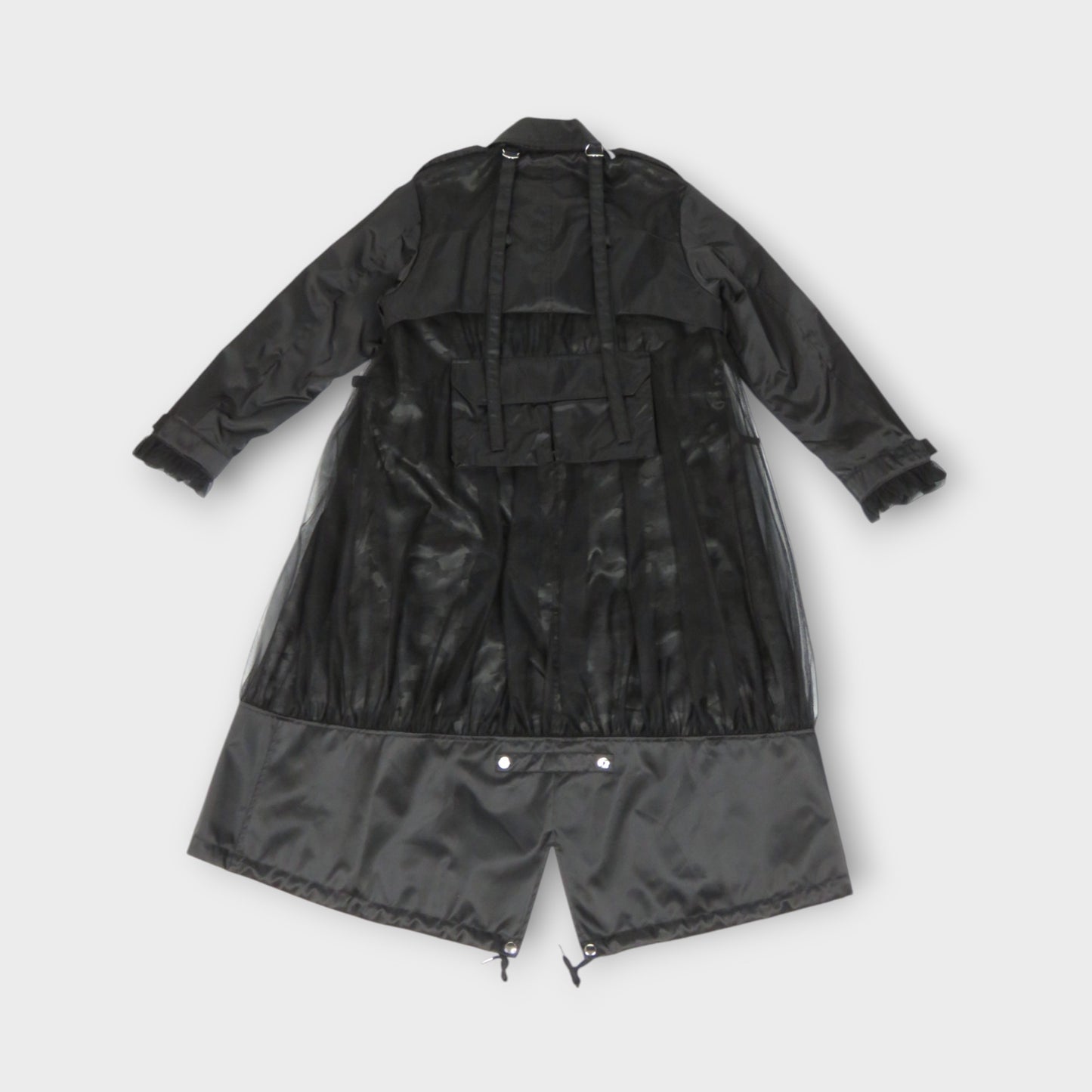 noir kei ninomiya Nylon Twill x Nylon Tulle Coat