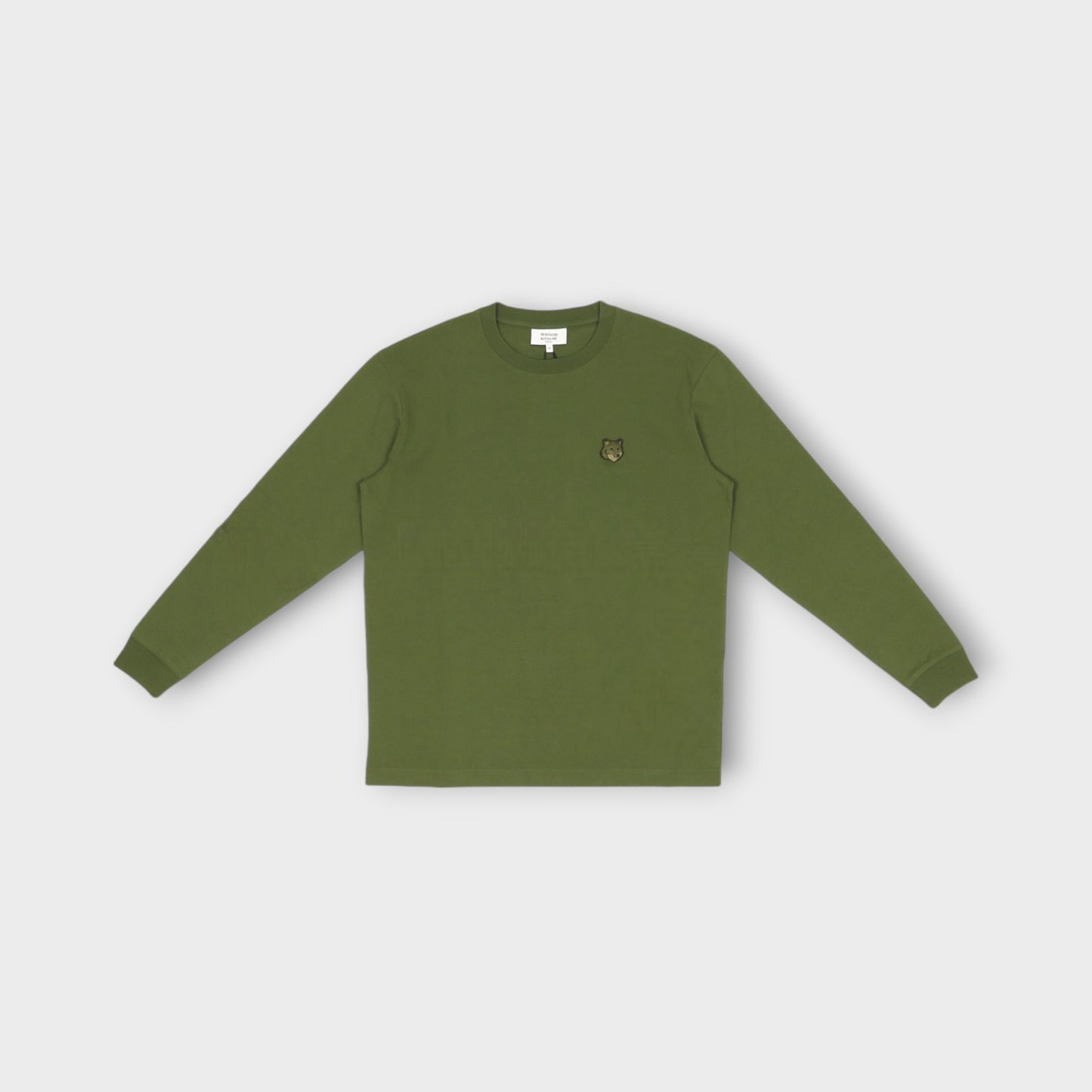 MAISON KITSUNÉ TONAL FOX HEAD PATCH COMFORT LONG SLEEVES TEE SHIRT