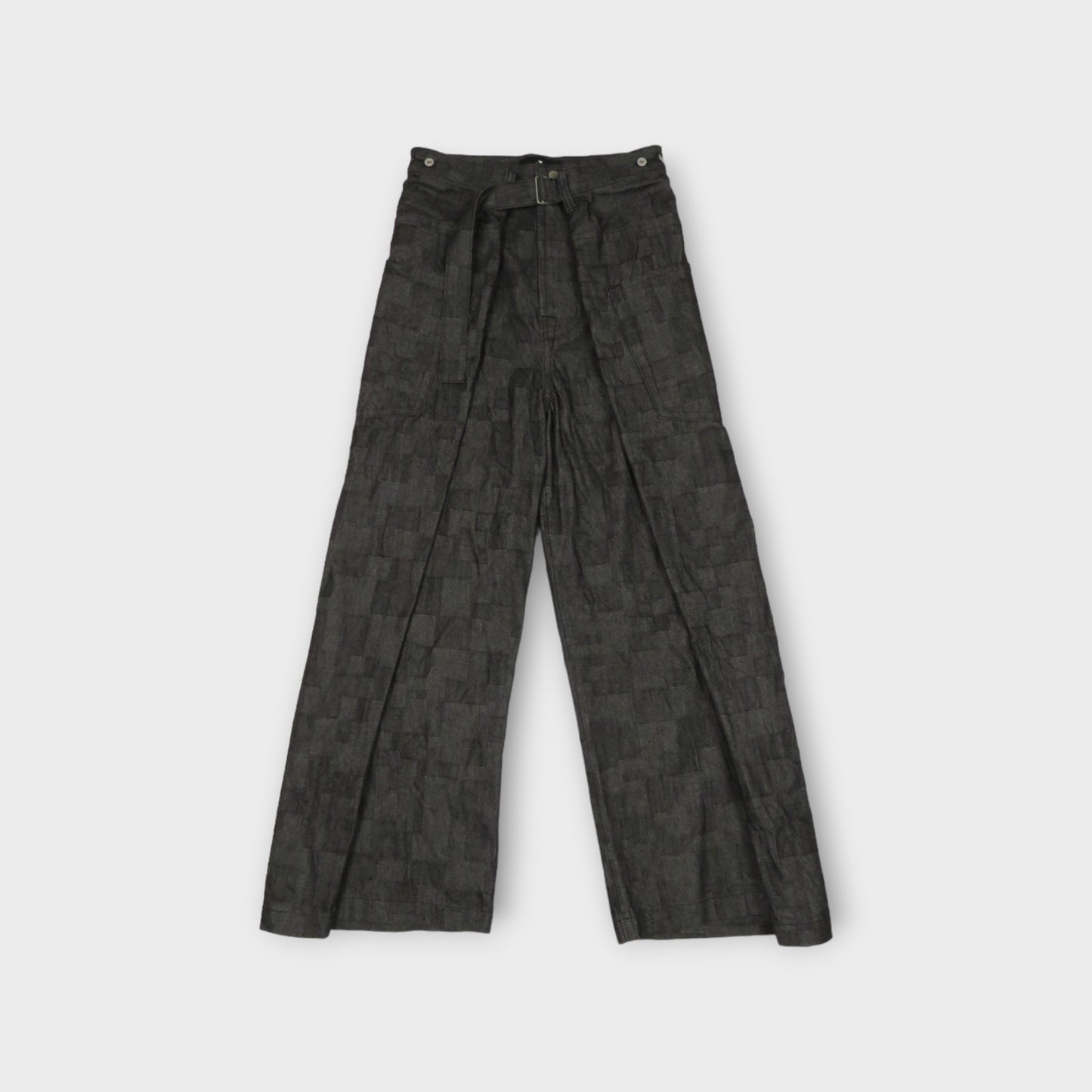 ANREALAGE WRAP AZ DENIM WIDE PANTS