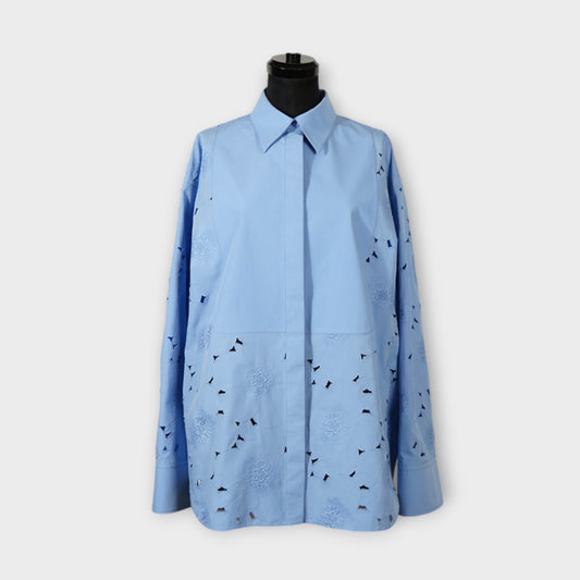 VALENTINO Floral Embroidered Long-Sleeved Shirt