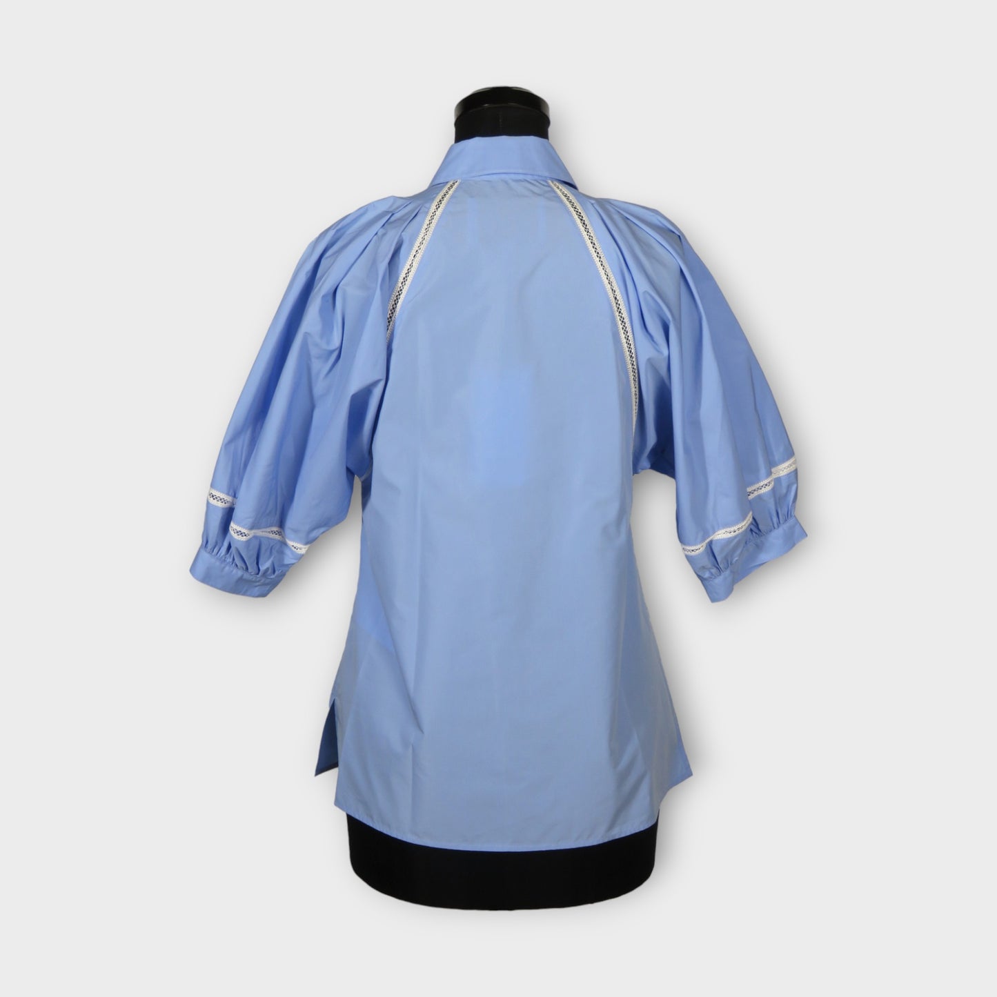 3.1Phillip Lim lantern slv shirt w lattice trim