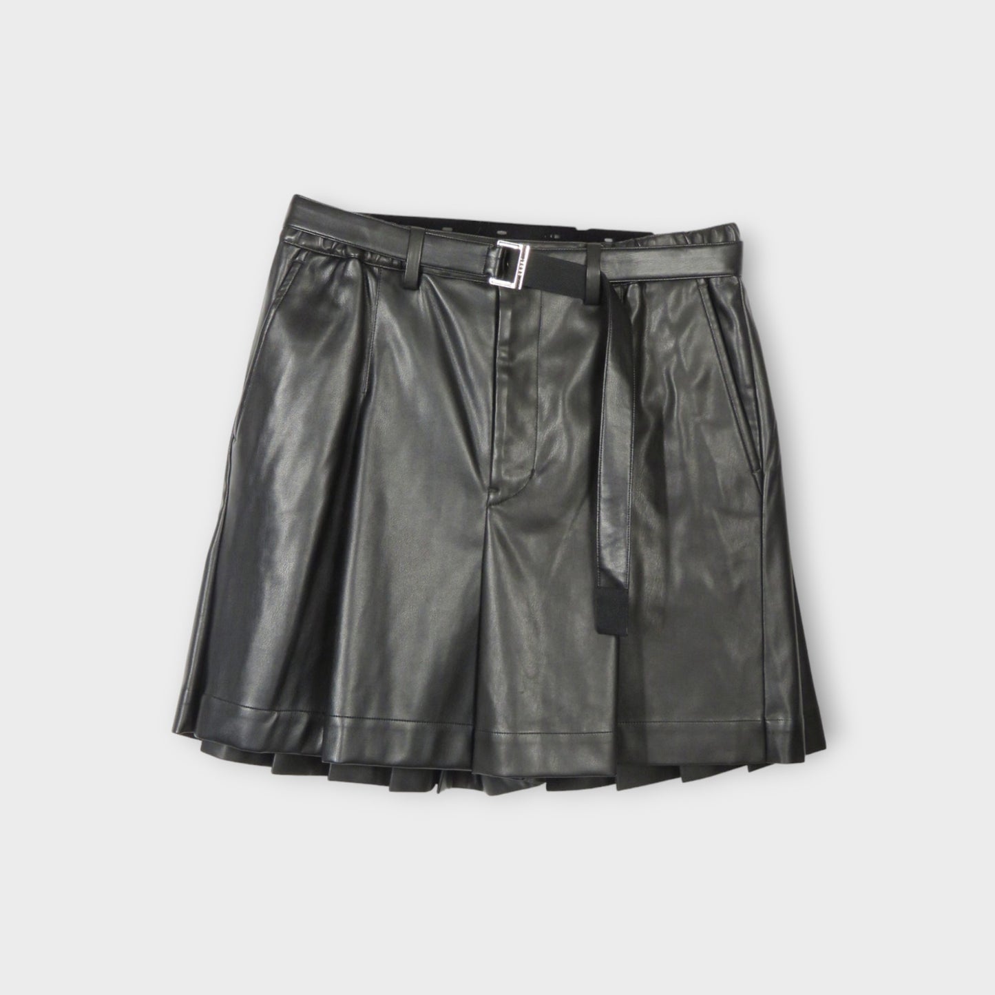 sacai Faux Leather Shorts