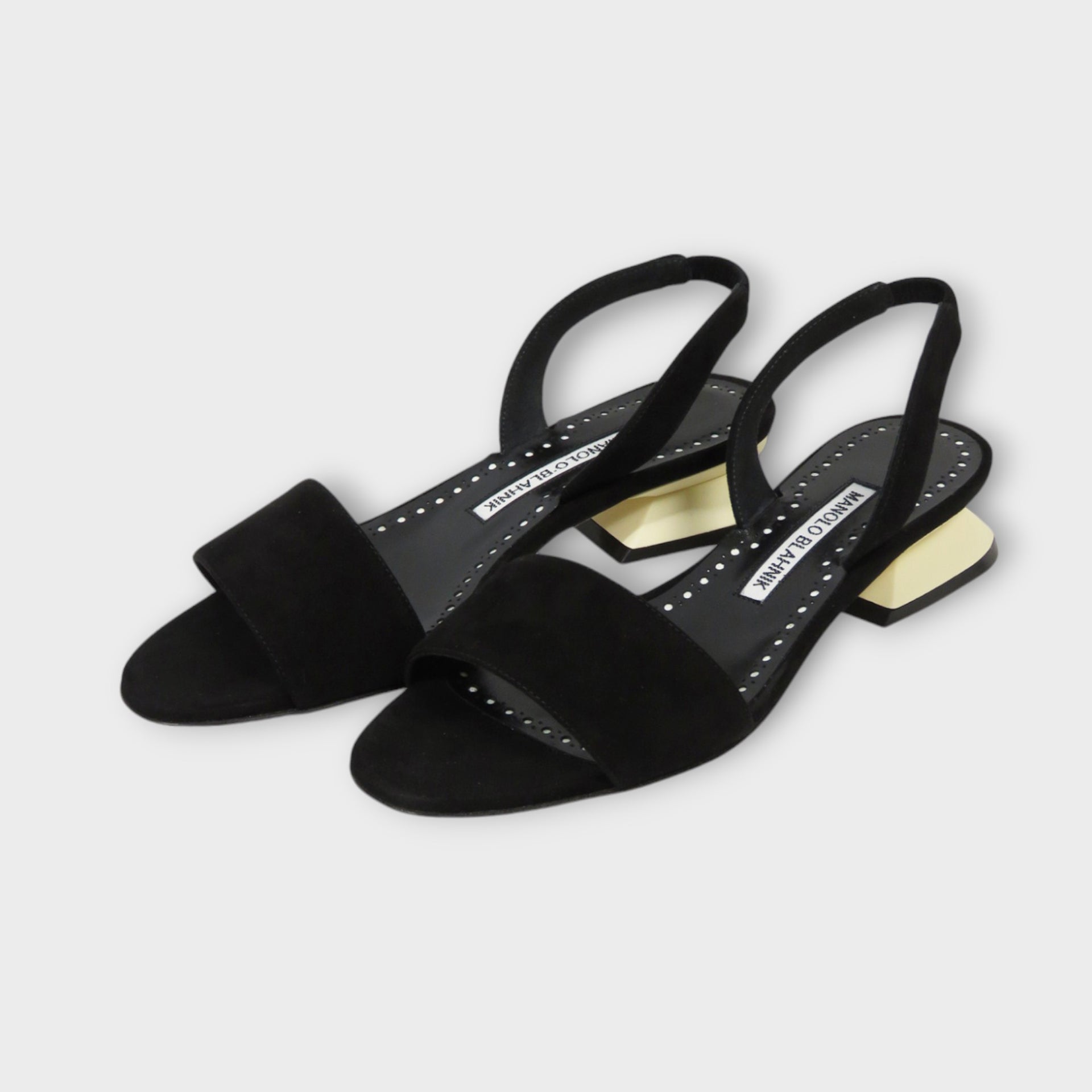 マノロブラニク ミュール 美品 36.5 裏張済み （MANOLO BLAHNIK/マノロ 