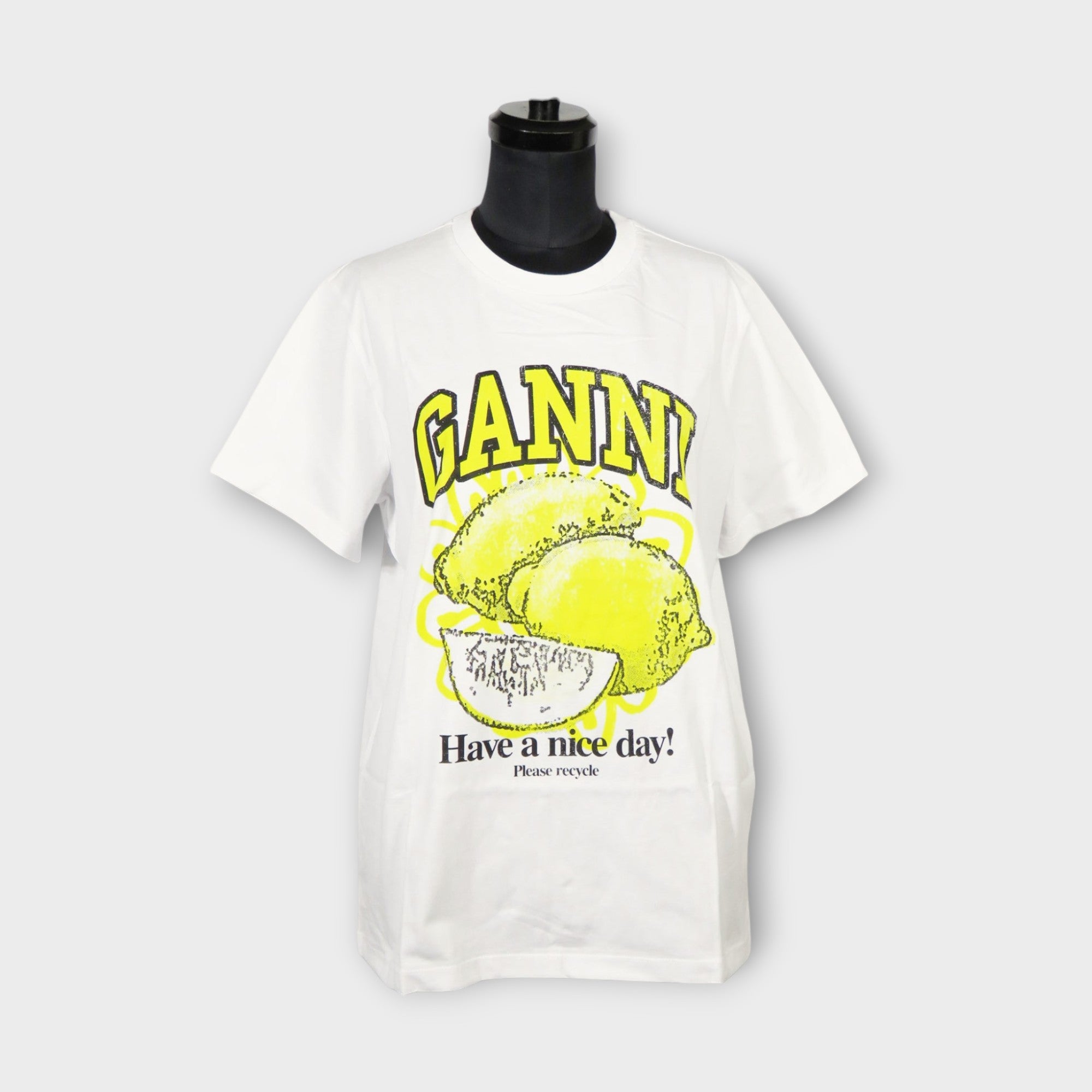 GANNI Basic Jersey Lemon Relaxed T-shirt