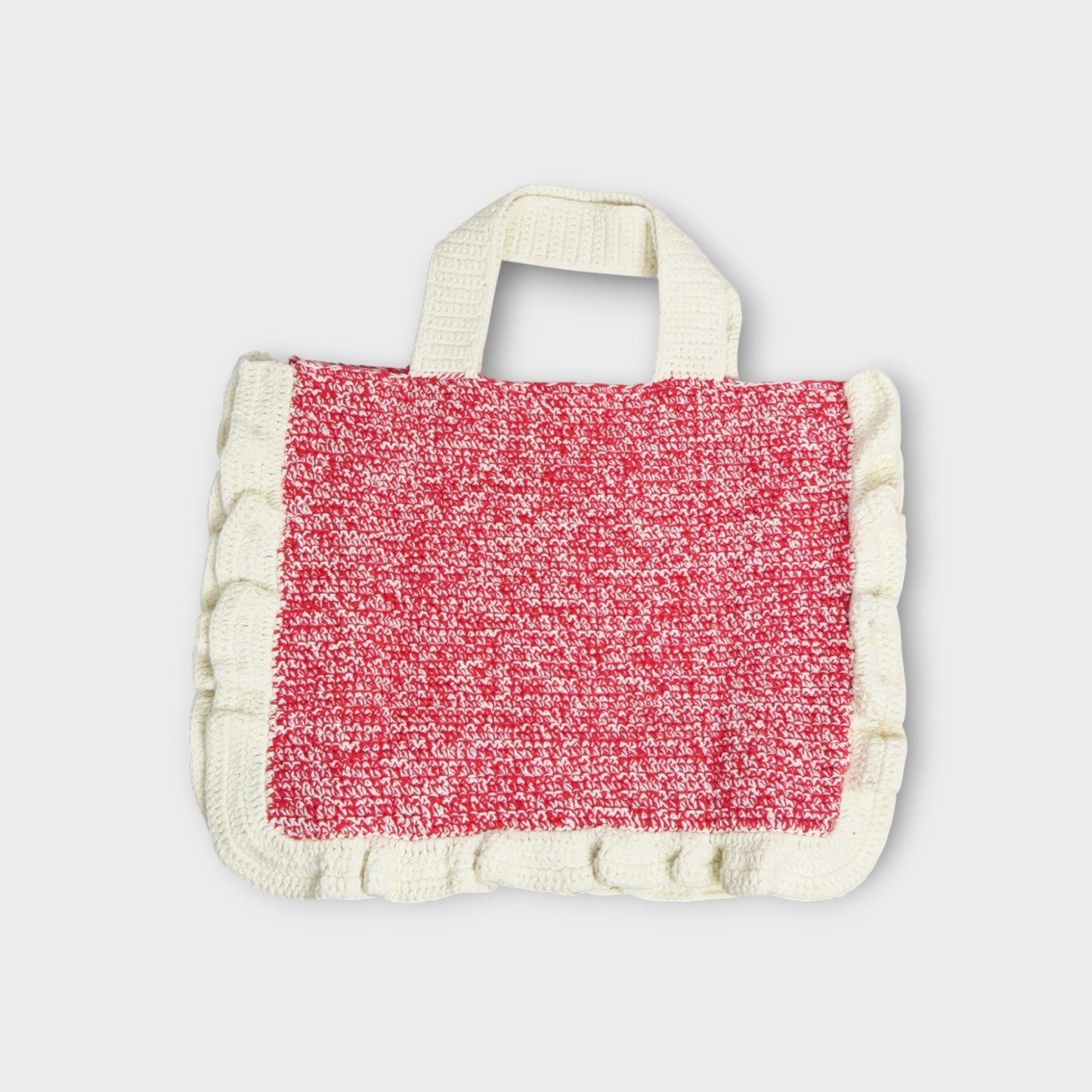 GANNI Cotton Crochet Frill Tote