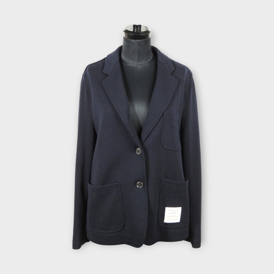 THOM BROWNE CROPPED SACK JACKET IN WOOL MILANO