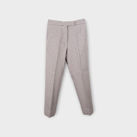 THOM BROWNE FIT 1 - CLASSIC BACKSTRAP TROUSER IN SMALL CHECK COTTON CREPE SUITING