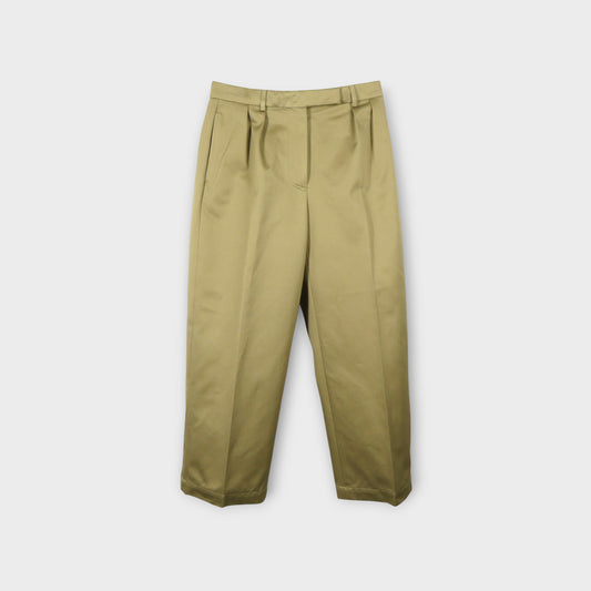 THOM BROWNE RELAXED FIT PLEATED TROUSER IN COTTON TWILL