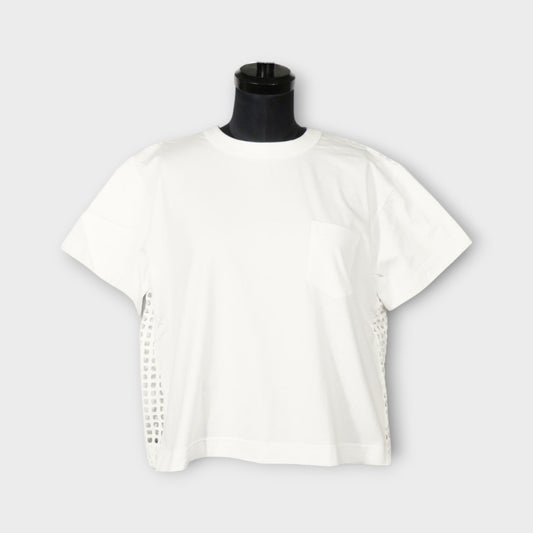 sacai Embroidery Lace x Cotton Jersey T-Shirt