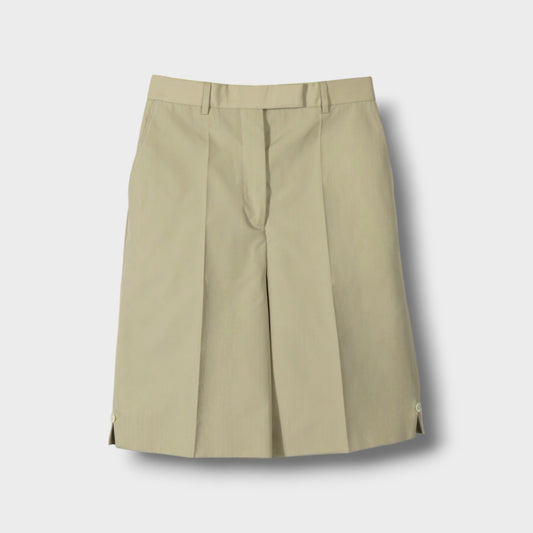 THOM BROWNE HIGH WAISTED STRAIGHT SHORT IN TYPEWRITER CLOTH