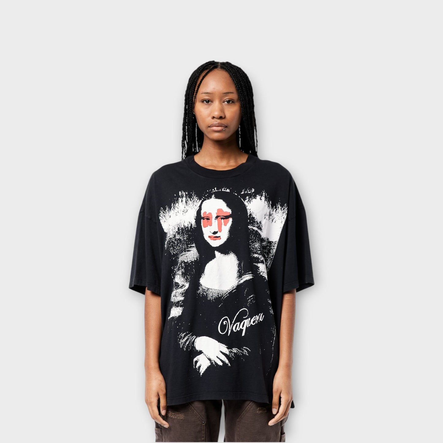 Vaquera MONA LISA W DIAMONDS OVERSIZED T SHIRT WOVEN