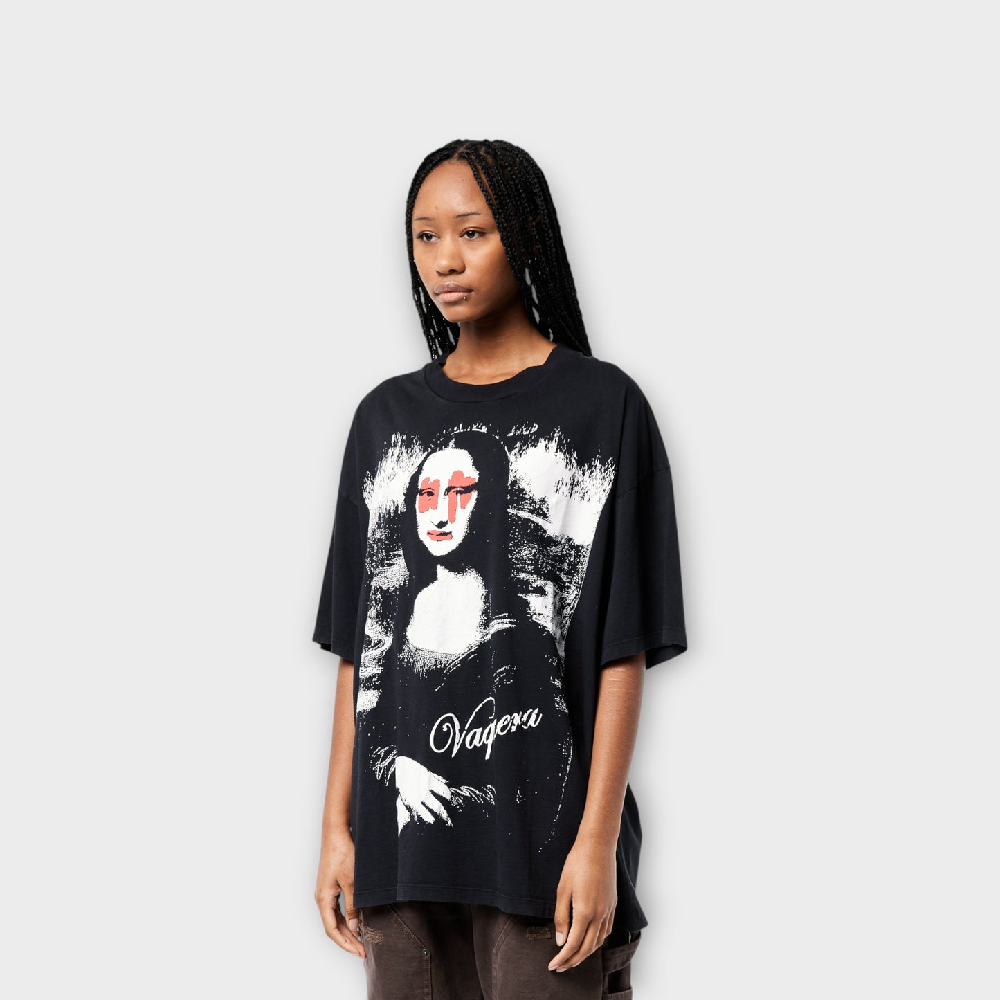 Vaquera MONA LISA W DIAMONDS OVERSIZED T SHIRT WOVEN