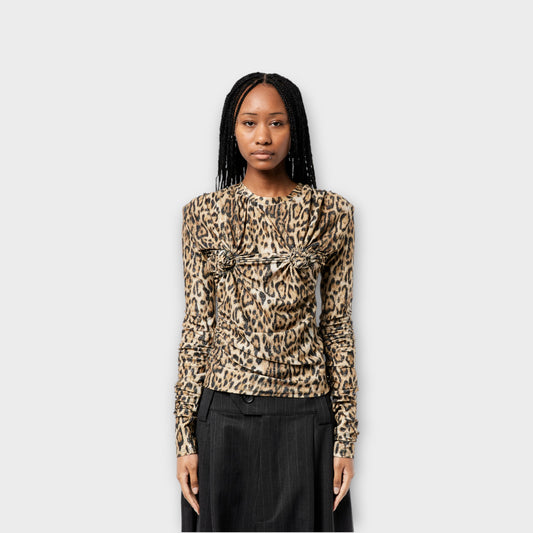 Vaquera LEOPARD TITTY TWISTER TOP KNIT